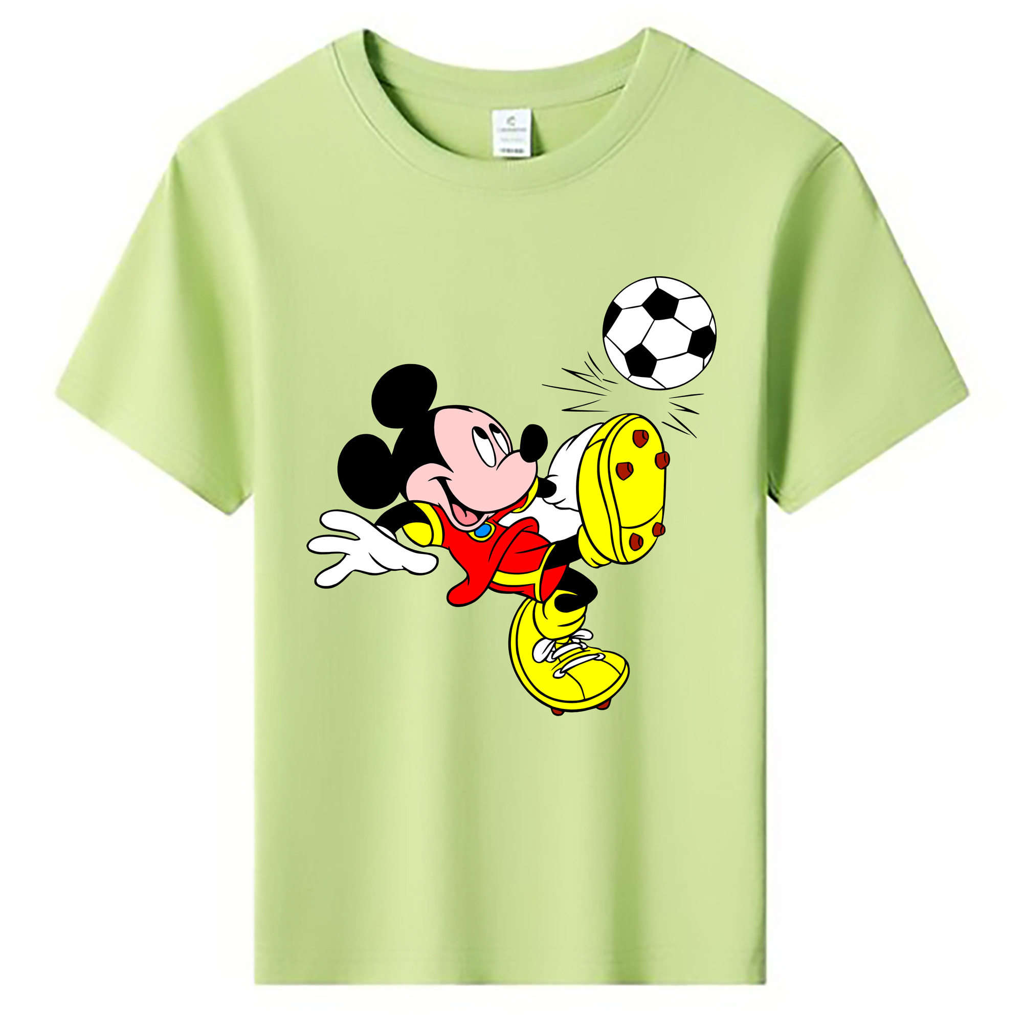 ミッキーマウス Mickey Mouse 綿100％キッズTシャツ（フロントプリント）